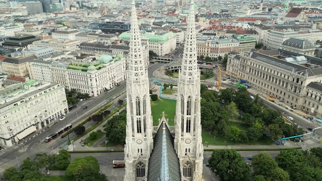 Stephen's Cathedral, history and its significance Vienna the Capital city of Austria. Vienna skyline and old town with Vienna cathedral. Roman Catholic Archdiocese. Wien
