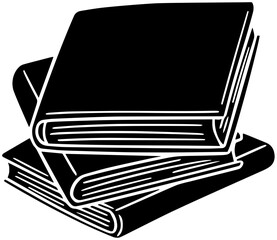 library illustration university silhouette bookshelf logo study icon book outline school knowledge education stack literature page paper wisdom old shape science pile desk for vector graphic