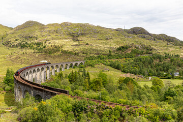 June 2, 2022. Scotland, UK. Glenfinnan Railway Viaduct.