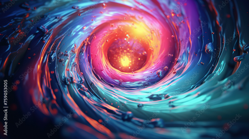 Leinwandbilder abstract background with swirl of colors twisting in motion in vivid color vortex.