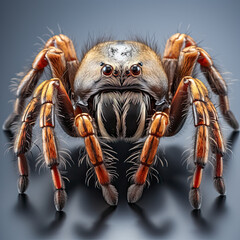 Vogelspinne, Tarantula (Theraphosidae), vor neutralem Hintergrund, Generative AI - 759054464