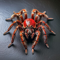 Vogelspinne, Tarantula (Theraphosidae), vor neutralem Hintergrund, Generative AI - 759054685