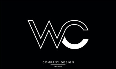 WC, CW Abstract Letters Logo Monogram Design Font Icon