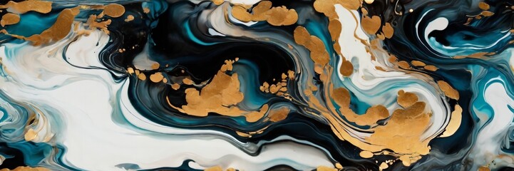 Natural luxury abstract fluid art painting in alcohol ink technique. Tender and dreamy wallpaper. Mixture of colors creating transparent waves and black swirls.Generative Ai technology.