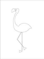 Vector illustration - isolated flamingo design icon