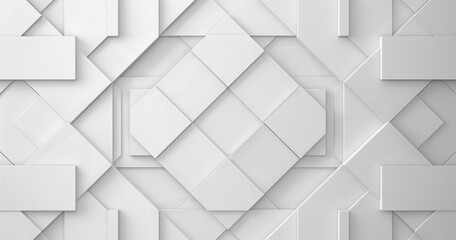 White background with a geometric pattern in a minimalist style with light and shadow effects and a symmetrical composition Generative AI