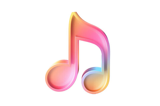 music notes 3d icon