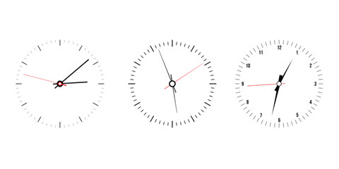 Wall Clock Isolated on White Background