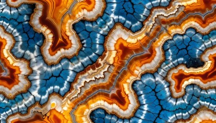 Agate Tiger. Intriguing Fusion of Textures and Patterns - obrazy, fototapety, plakaty