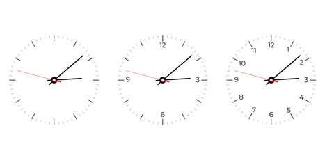 Wall Clock Isolated on White Background