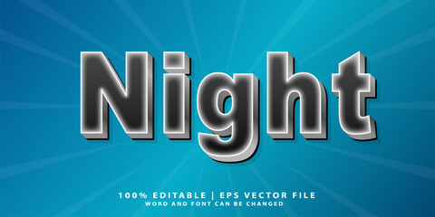 night party 3d text effect
