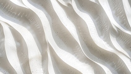 Abstract white sand texture background with ripples and waves for product presentation mockup Generative AI