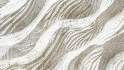 Abstract white sand texture background with ripples and waves Generative AI