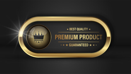 Luxury gold badges and labels premium quality product