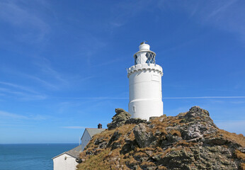 Fototapeta na wymiar Start point lighthouse in Devon 