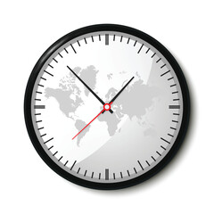 Wall Clock Isolated on White Background