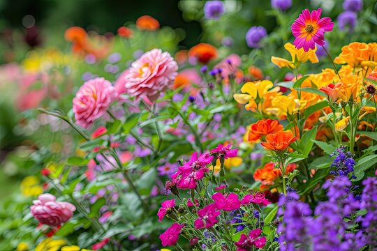 Summer garden in full bloom photography