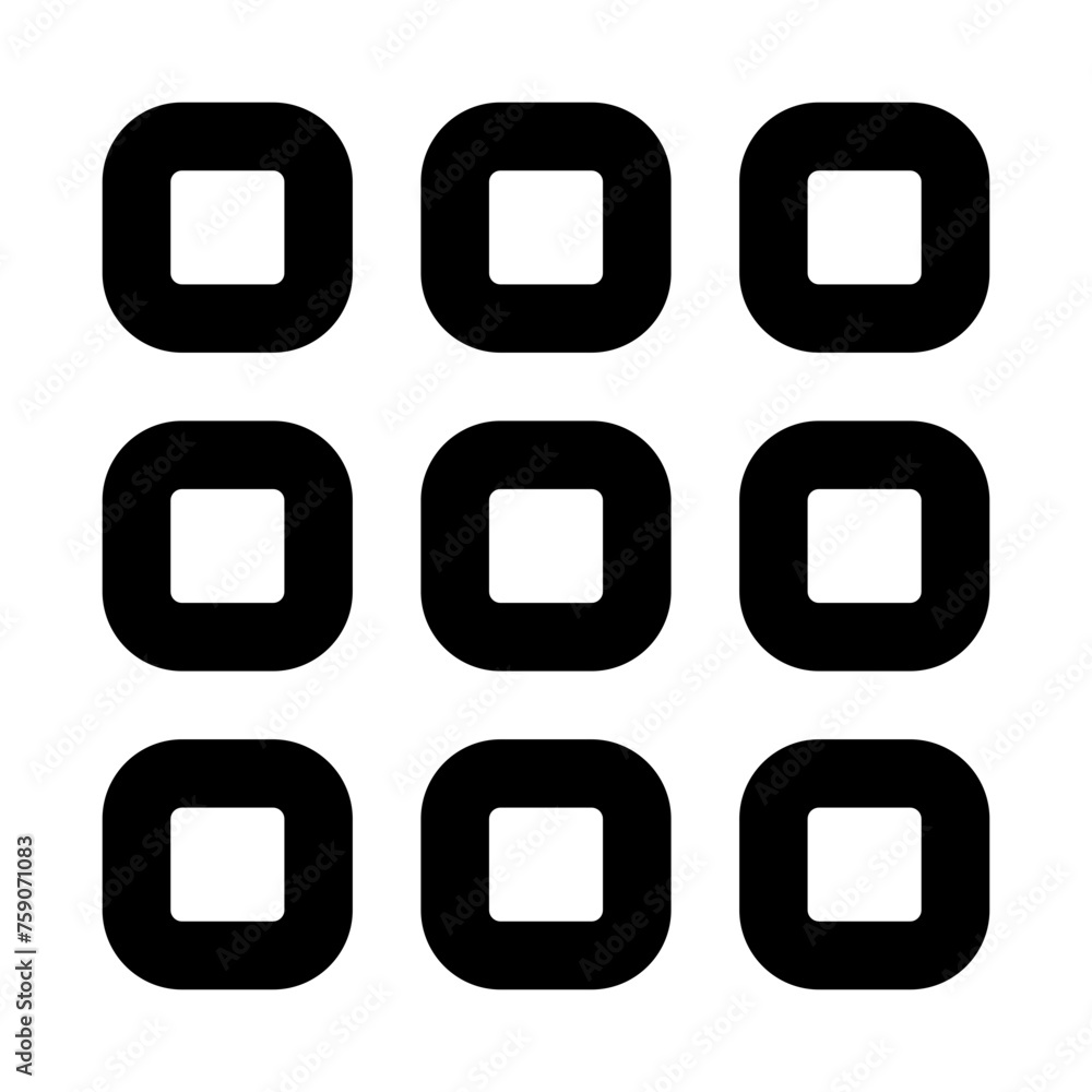 Poster grid icon in outline style. simple menu vector illustration — pixel-perfect icon.