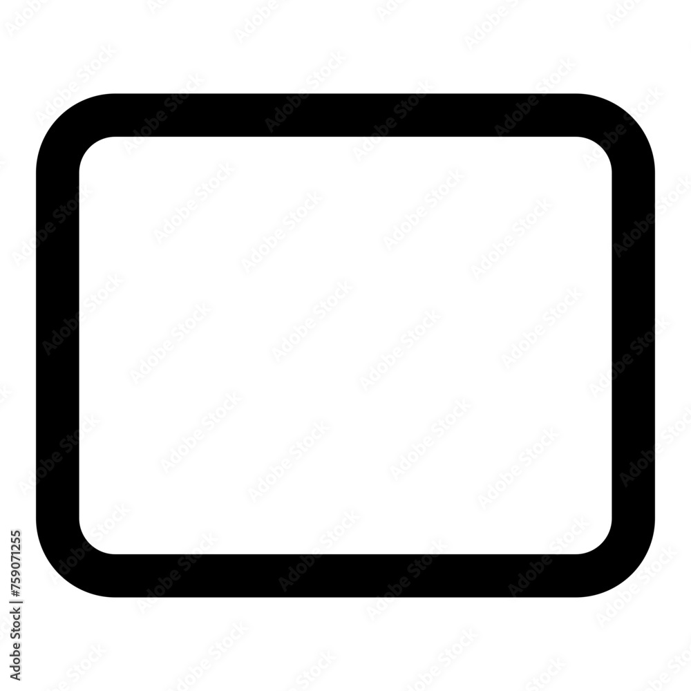 Poster rectangle icon in outline style. simple geometry symbol vector illustration — pixel-perfect icon.