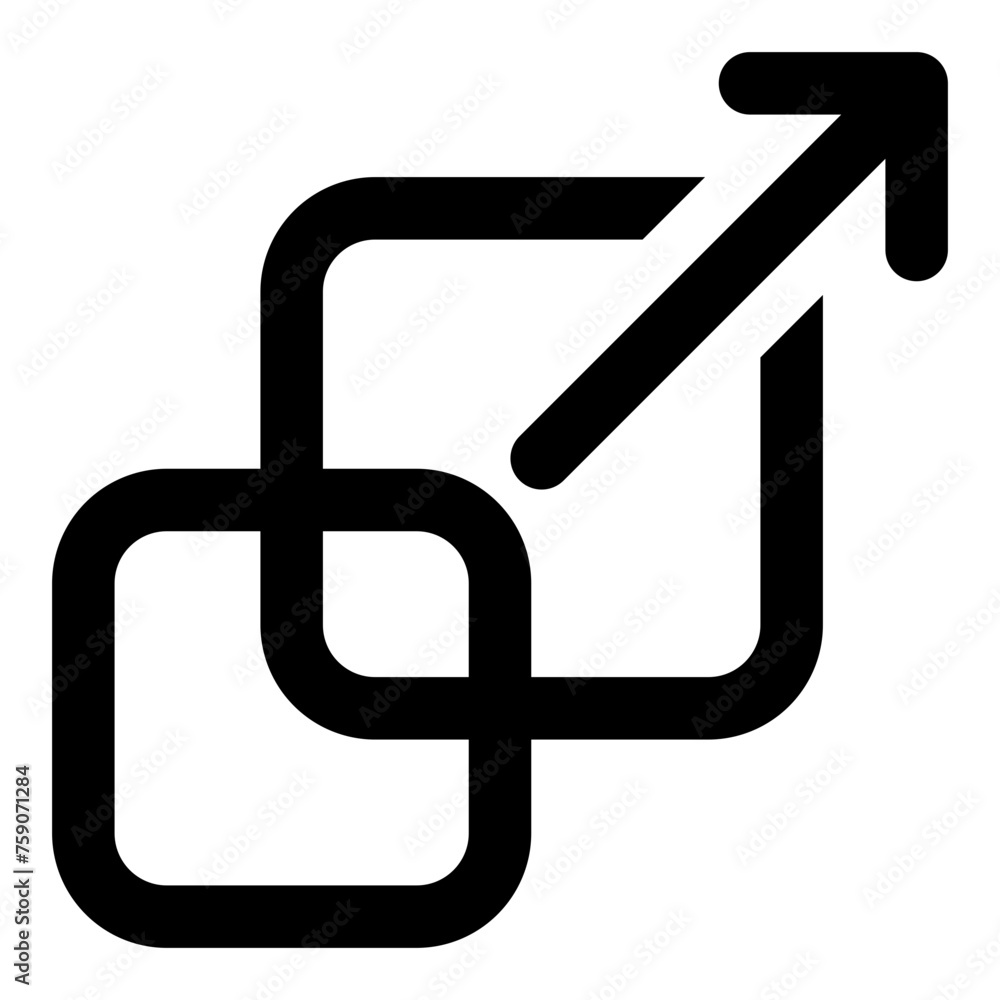 Poster scale arrow icon in outline style. simple expand vector illustration — pixel-perfect icon.
