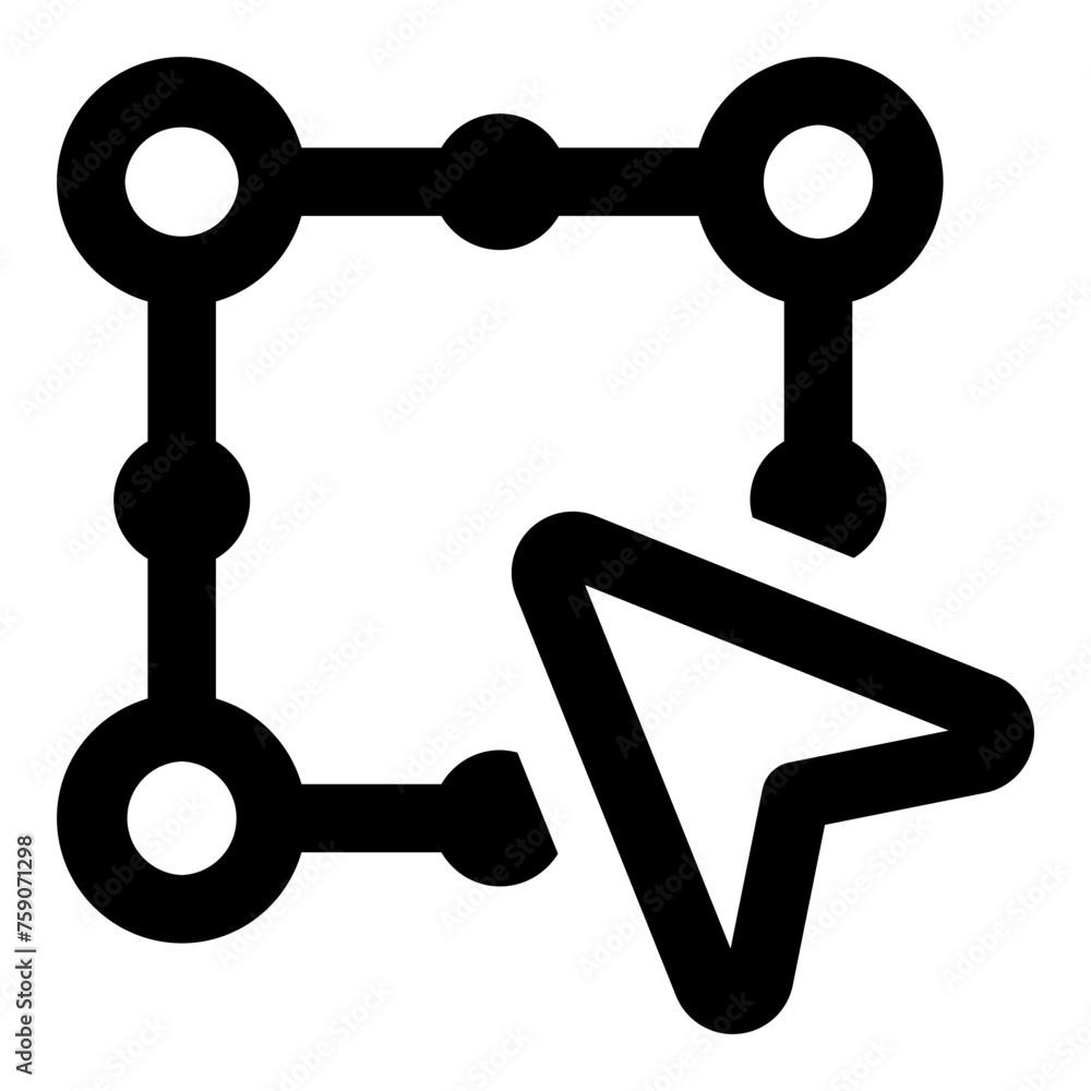 Aufkleber transform icon in outline style. simple edit path symbol vector illustration — pixel-perfect icon.