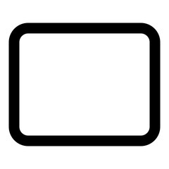 Rectangle icon in outline style. Simple geometry symbol vector illustration — pixel-perfect icon.