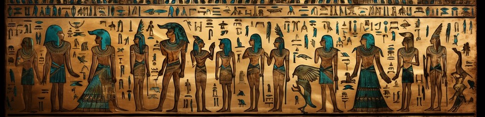 a group of egyptian art
