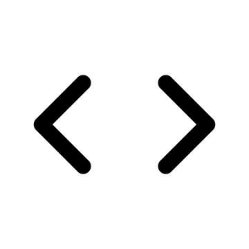 Code bracket icon in outline style. Simple development symbol vector illustration &mdash; pixel-perfect icon.