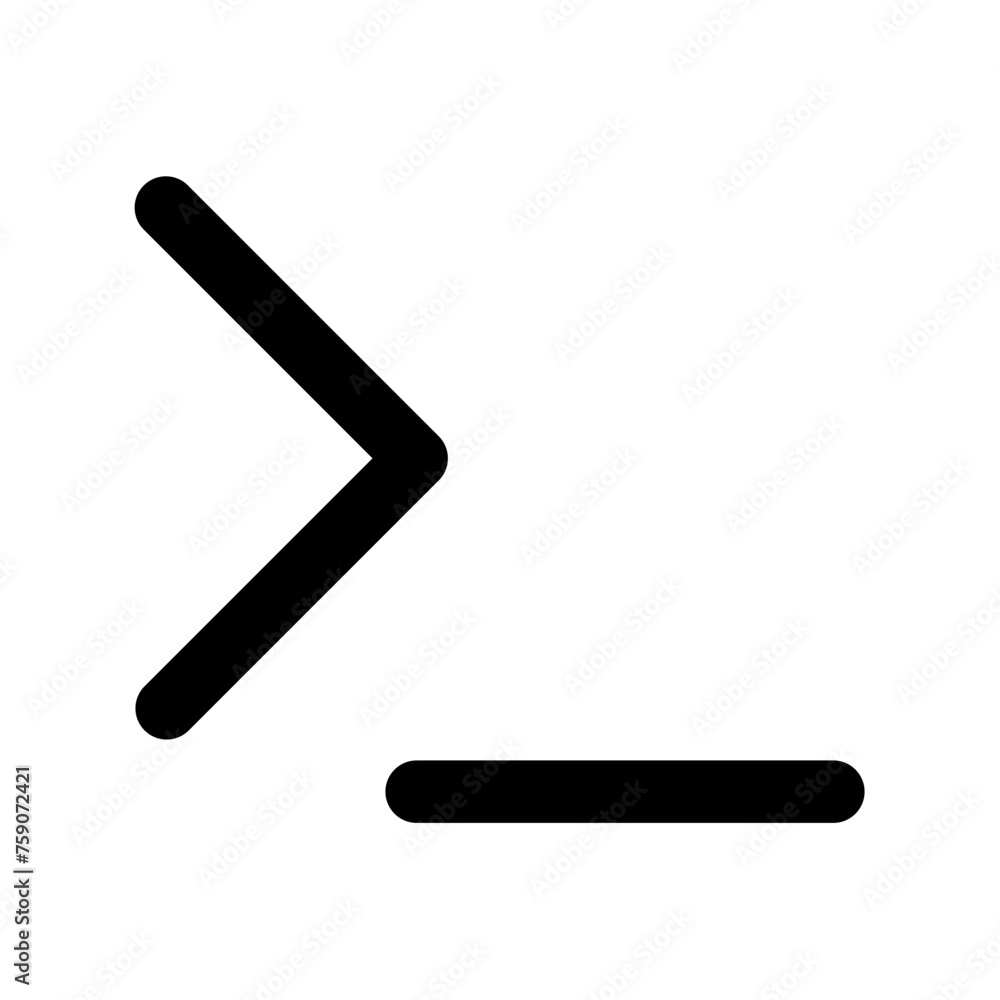 Poster terminal icon in outline style. simple command symbol vector illustration — pixel-perfect icon.