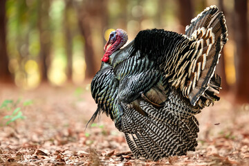 A Turkey in the woods.
