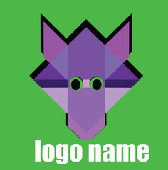 Logo of a fox in the style of a flat design.