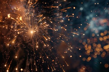 Fototapeta premium a fireworks display, lighting up the night