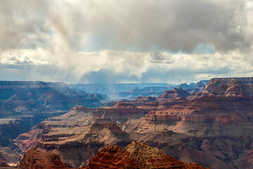 The Grand Canyon on a stormy day.