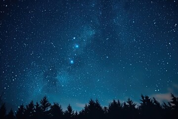 Fototapeta na wymiar Clear night sky full of stars