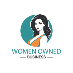 Women Owned Logo. Women Owned vector logo design. Women Owned business logo, Women owned badge, Women owned business icon