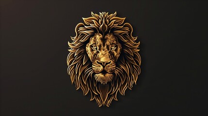 logo featuring a majestic lion, emphasizing strength and regality in its design. - obrazy, fototapety, plakaty