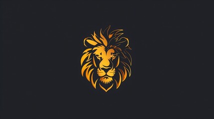 logo featuring a majestic lion, emphasizing strength and regality in its design. - obrazy, fototapety, plakaty