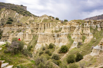 Kula Fairy Chimneys, Kula Geopark at location Manisa, Turkey. Kula Volcanic Geopark, also known as Kuladoccia (Kuladokya).