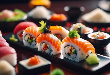 Viaggio Gastronomico- Esplorando la Diversità di Sushi e Roll Giapponesi e Cinesi