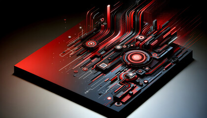 Red and black abstract gaming background