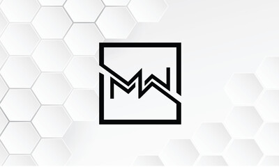 MW,W M, M, W, Abstract letters Logo monogram