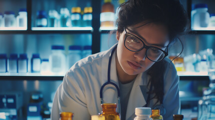 Beruf Krankenschwester im Portrait Marketing Berufsdarstellung Pflegeberufe und soziale Berufe bei der Arbeit Generative AI