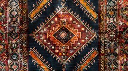 Middle Eastern Traditional Carpet Fabric Texture