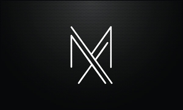 Alphabet Letters MX, XM, Initials Logo Monogram