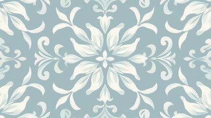 a vintage pattern. It has a pastel blue background with a geometric floral design, imparting a soft, retro feel which could be used in various decorative