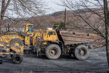 Heavy Machinery for Strip Mining, Gilberton Pennsylvania USA