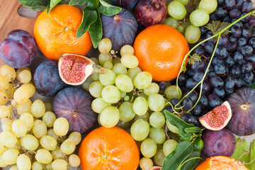 Healthy food. Fresh fruit background