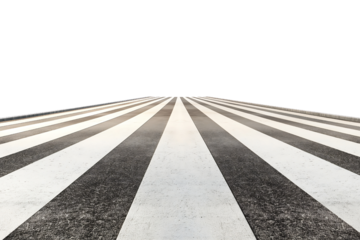 crosswalk on the road isolated on a transparent background