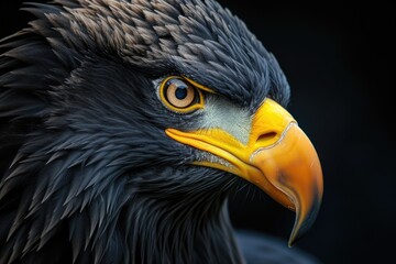 Fototapeta premium Majestic eagle: a captivating showcase of nature's prowess, bird , perched majestically, and embodying the spirit of freedom and untamed wilderness, a stunning visual ode to avian grace and power