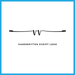 VV initials Handwriting signature logo. VV Hand drawn Calligraphy lettering Vector. VV letter real estate, beauty, photography letter logo design.